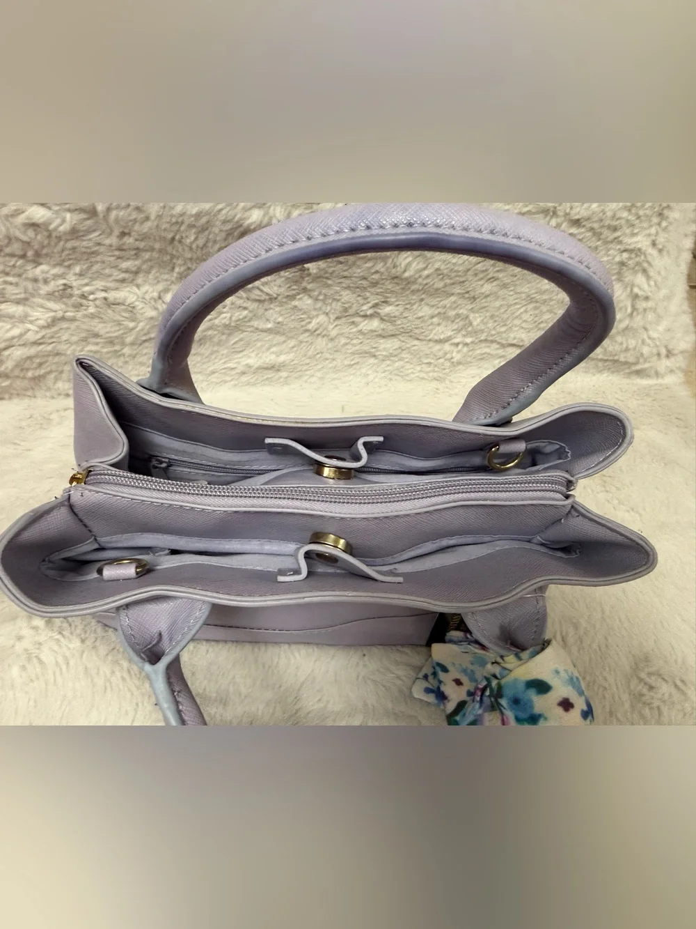 Christian Siriano Lavender Top-Handle Satchel